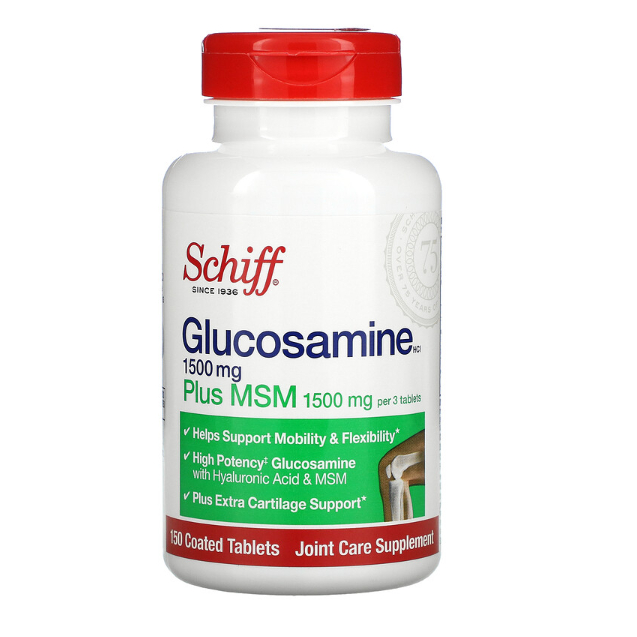 ล๊อตใหม่สุด-schiff-glucosamine-chondroitin-msm-hyaluronic-acid-ปวดข้อ-ปวดข้อเข่า-บำรุงข้อกระดูก