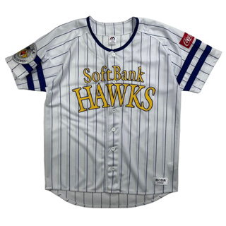 เสื้อเบสบอล SoftbankHawks Majestics Size S-L