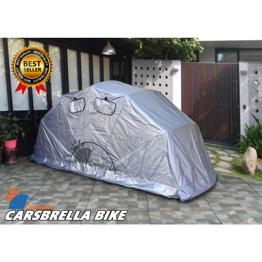 โรงจอดรถมอเตอร์ไซค์-เต็นท์จอดรถพับเก็บได้-carsbrella-รุ่น-bike-สำหรับรถมอเตอร์ไซค์ขนาดกลาง-ใหญ่