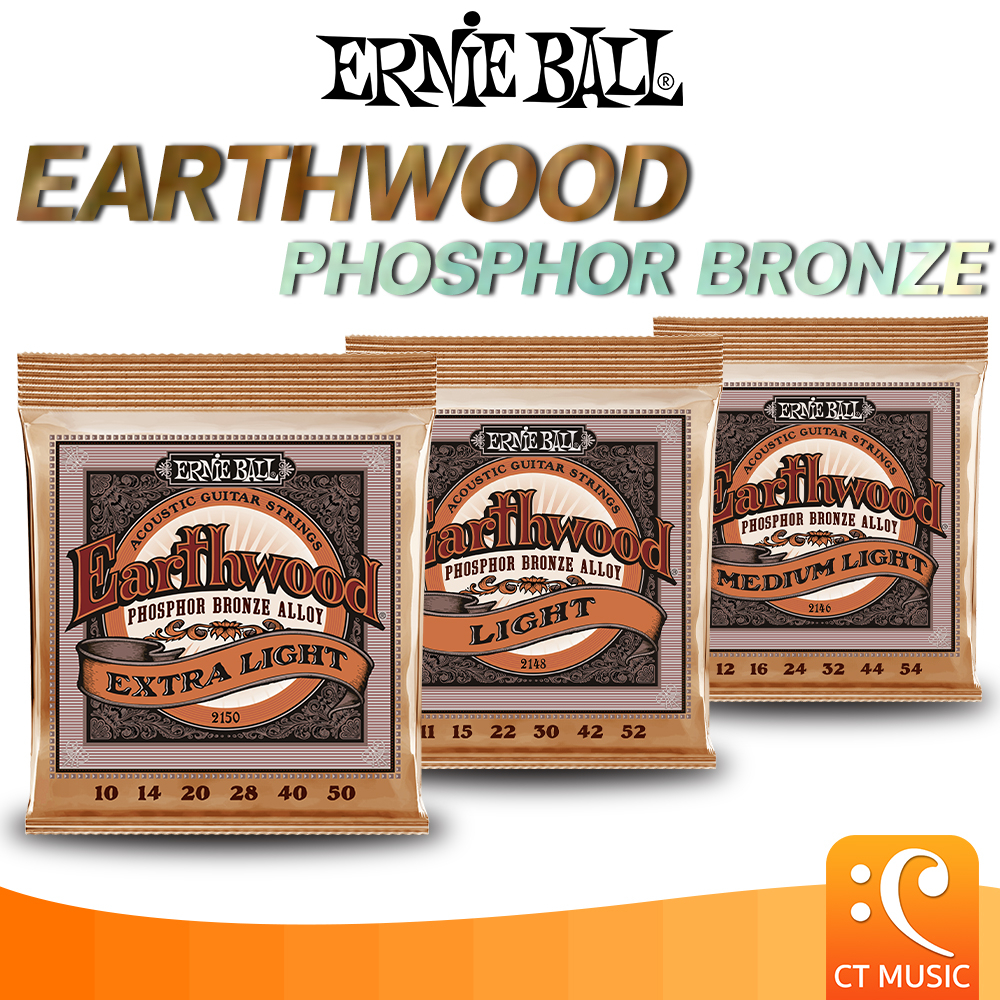 ernie-ball-earthwood-phosphor-bronze-สายกีตาร์โปร่ง-เบอร์-10-11-12-ernieball
