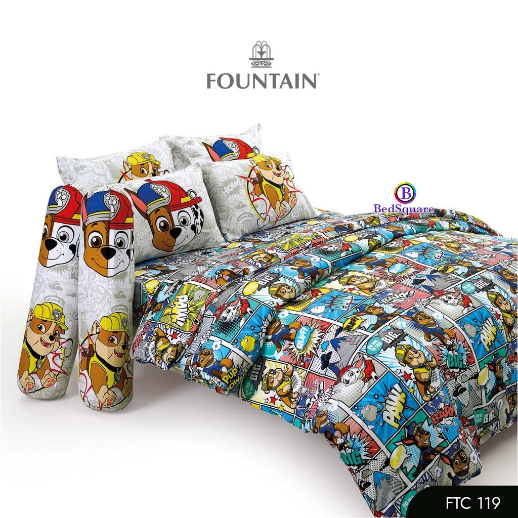 paw-patrol-ชุดเครื่องนอน-ผ้าปูที่นอน-ผ้านวม-ลิขสิทธิ์แท้-ยี่ห้อ-fountain