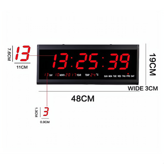นาฬิกาดิจิตอล JH4819 ขนาน 48*19*4.CM นาฬิกา ตั้งโต๊ะ LED DIGITAL CLOCK นาฬิกาแขวน นาฬิกาตั้งโต๊ะ