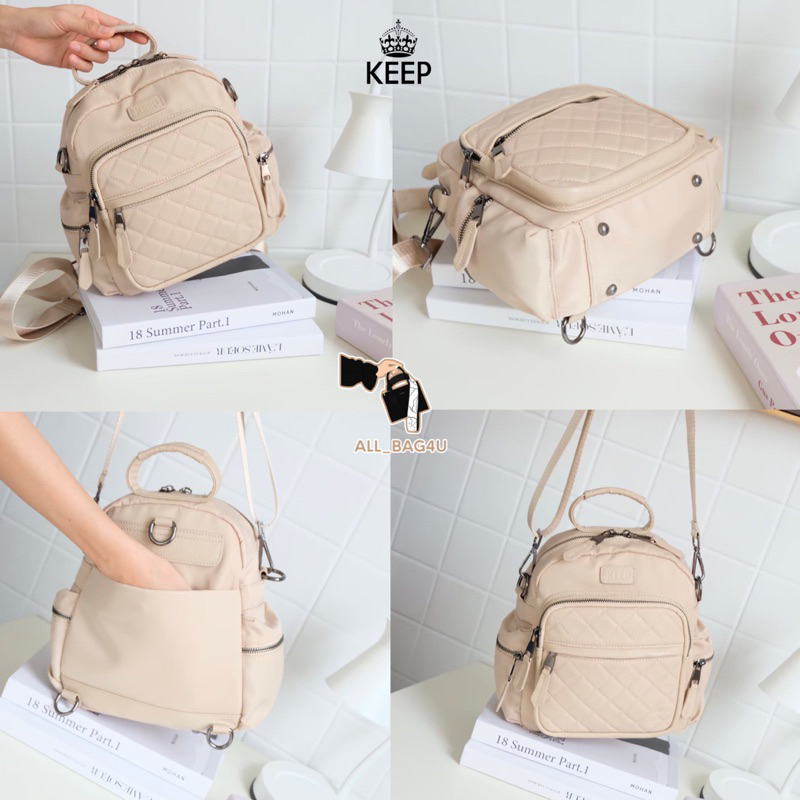 รับหิ้วของแท้จากshop-กระเป๋าเป้ไนลอน-keep-bag-รุ่น-rouget-backpack-พร้อมส่งในไทย