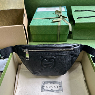 พรี​ ราคา4900 Gucci กุชชี่ 658582 หนังแท้ กระเป๋าคาดอก กระเป๋า​คาด​เอว23*13*5cm