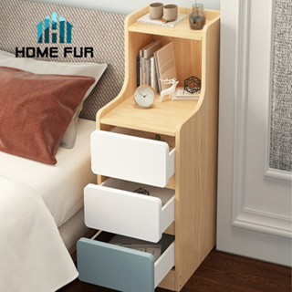 สินค้า Home Fur ตู้ข้างเตียง โต๊ะข้างเตียง แนวสูง เก็บของได้เยอะ มีให้เลือก 2 แบบ