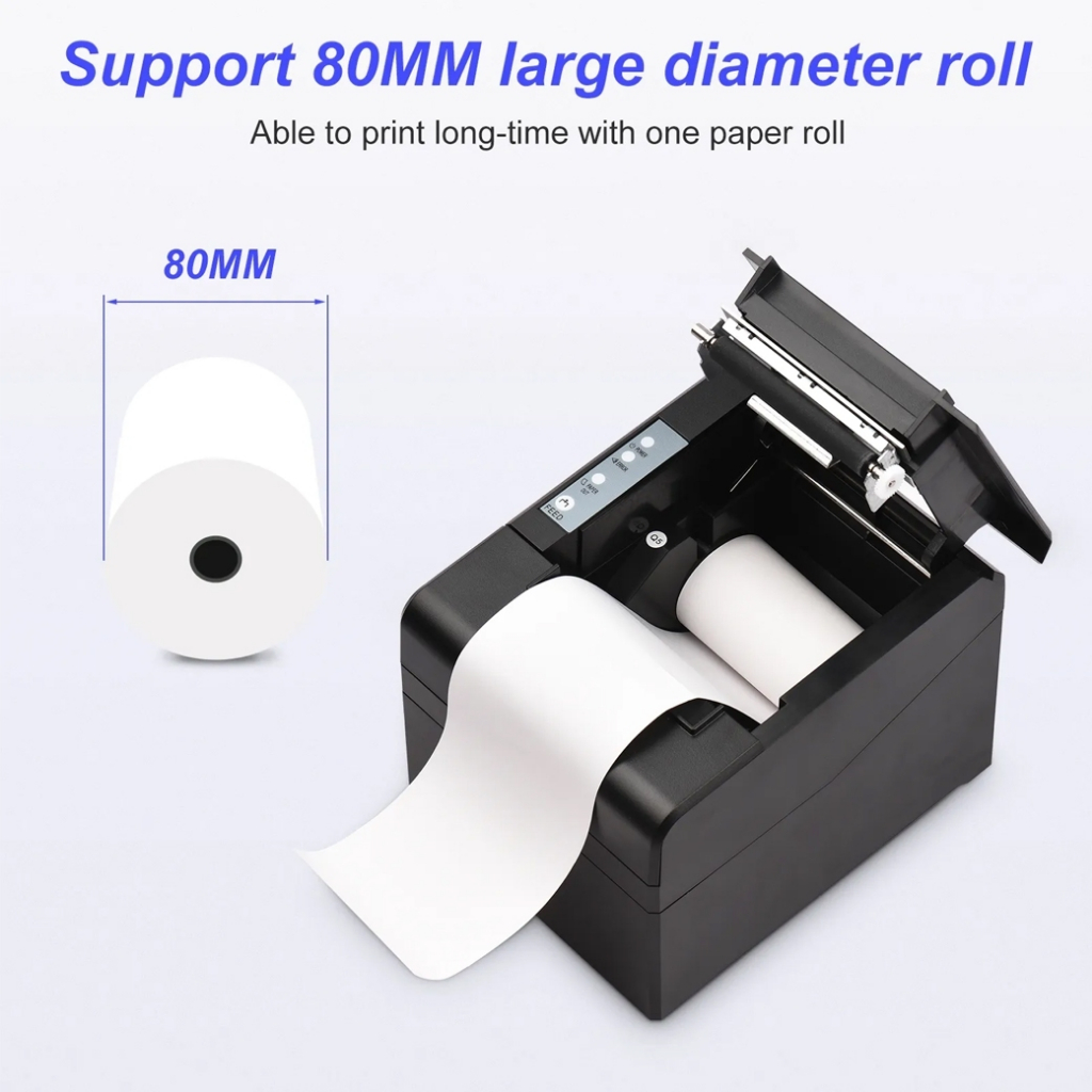 thermal-printer-80mm-usb-sb-8330-connection-300mm-s-high-speed-auto-cutter-เครื่องพิมพ์ใบเสร็จ-ไม่ใช้หมึก