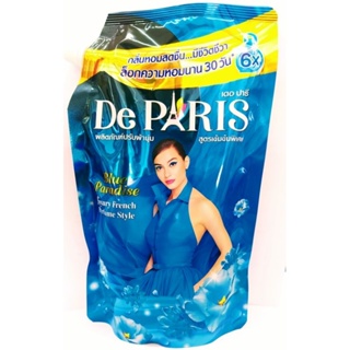 น้ำยา ปรับผ้านุ่ม เดอ ปารี สูตร BLUE PARADISE กลิ่นหอมสดชื่น ชนิดถุงเติม 540 มล.
