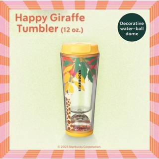 แท้💯⭐️ Starbucks® Happy Giraffe Tumbler 12oz. ทัมเบลอร์สตาร์บัคส์พลาสติก ลายยีราฟ ขนาด 12ออนซ์ คอลเลคชั่น2023