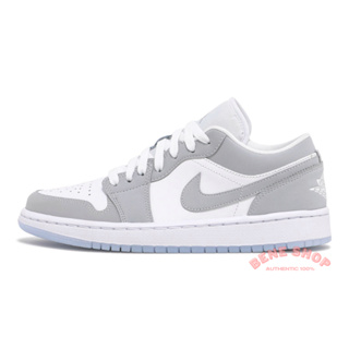 [พร้อมส่ง ของแท้ 100%] NIKE Air Jordan 1 Low "Wolf Grey" สีเทา