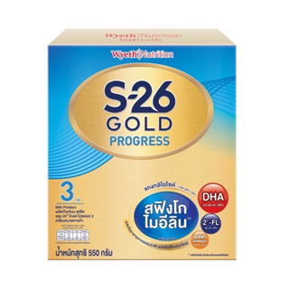 นมผง เอส26 โกลด์โปรเกรส สูตร3 550กรัม S-26 Gold Progress 3 550g