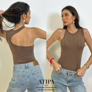 Atipashop - LOTTE TOP เสื้อกล้าม คอกลมตัวยาว สามารถใส่ได้ 2 ด้าน