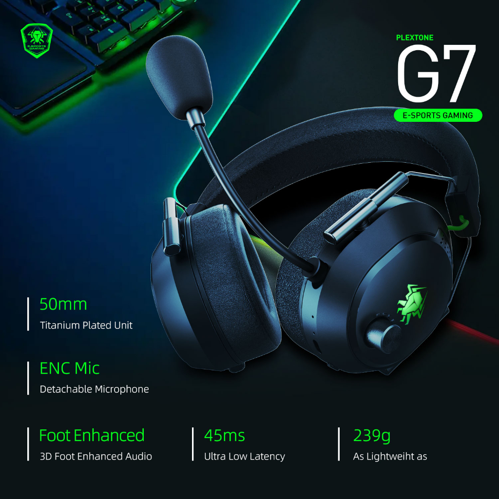 plextone-g7-พร้อมไมโครโฟน-hd-ความล่าช้าต่ํามาก-45ms-สําหรับเล่นเกม-e-sports-พร้อมไฟ