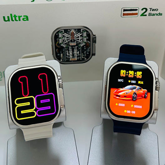 นาฬิกา-watch-ultra-จอ-2-01-นิ้ว-ips-hd-วัดอัตราเต้นหัวใจ-นับก้าว-วัดแคลลอรี่-กันน้ำ-เข็มทิศ-smart-watch-แถมสาย-2-ชุด