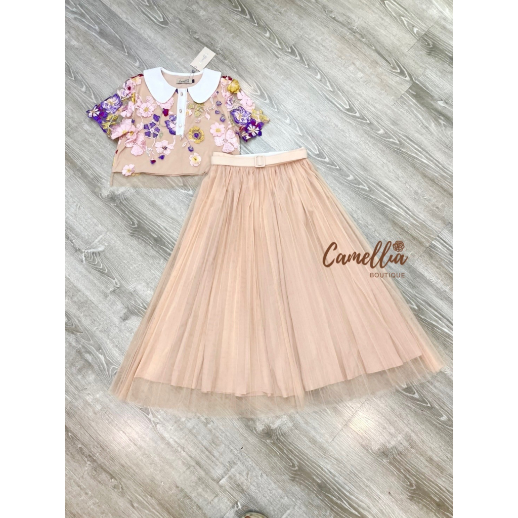 camellia-ชุดset-เสื้อลูกไม้ปักหลากสี-รบกวนเช็คสต๊อกก่อนกดสั่งซื้อ