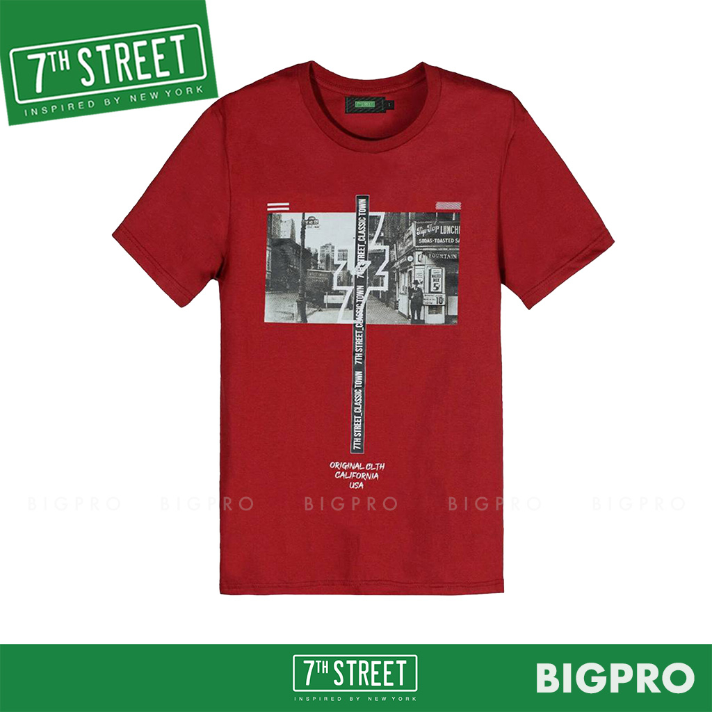 เสื้อยืด-แนวสตรีท-7th-street-รุ่น-classic-town-แดงมารูน-csc004-ของแท้