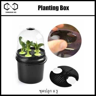 Hydroponics Seedling & Cloning System Aeroponic Propagation Kit 8 Plant Cloning Box Set ถังโคลนนิ่ง ถังคัดฟีโน 8 รู