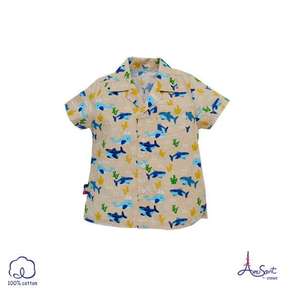 amusant-เสื้อฮาวายเด็กผ้าcottonสวยรับsummer-eh2h92