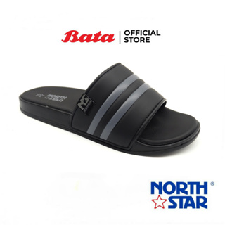 Bata บาจา North Star รองเท้าแตะแบบสวม น้ำหนักเบา ลุยน้ำได้ ไม่ลื่น สวมใส่ง่าย สำหรับผู้ชาย รุ่น EDEN สำหรับผู้ชาย สีดำ รหัส 8616687