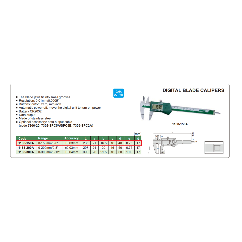 insize-เวอร์เนียดิจิตอลแบบ-blade-digital-blade-caliper-รุ่น-1188-150a-สินค้าใหม่-ภาพถ่ายจากสินค้าจริง