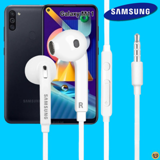 หูฟัง สมอลทอล์คแท้ Samsung 3.5 mm Aux สวมใส่สบาย ซัมซุง Galaxy M11 และทุกรุ่น เสียงดี เบสนุ่มแน่น ควบคุมระดับเสียง