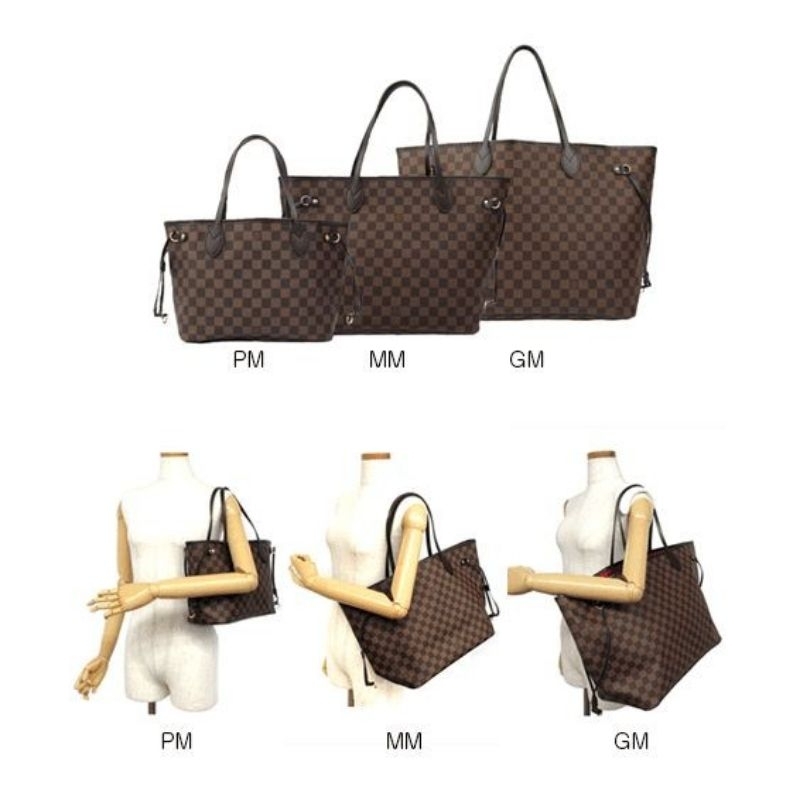 กระเป๋า-lvv-neverfull-damier-pm