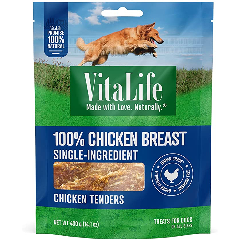 vitalife-chicken-tender-400g-สันในไก่แท้-อบแห้ง-เกรดพรีเมี่ยม-สำหรับหมาพันธุ์เล็ก-ขนาด-400g