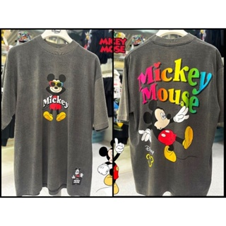 เสื้อDisney ลาย Mickey mouse สีเทา ฟอกเฟด (MPA-008)