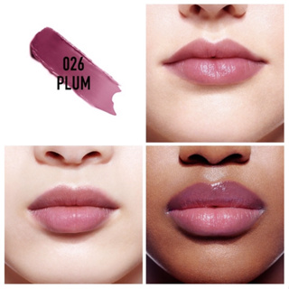 Beauty-Siam แท้ทั้งร้าน !! แบ่งขายลิปสติก DIOR LIP GLOW สี 026 PLUM  ขนาด 0.5 กรัม พร้อมแปรงทาลิป