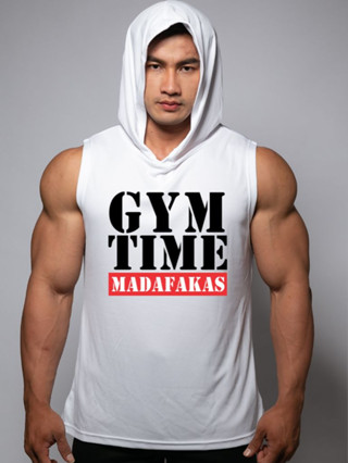 GYM TIME เสื้อฮู้ดแขนกุด Sleeveless Hoodies