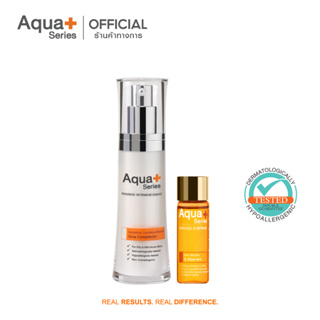 [AQUA11 ลด 130.-] AquaPlus Radiance-Intensive Essence 30 ml. &amp; Enriched-C Serum 15 ml. เอสเซนส์ และเซรั่มวิตามินซี