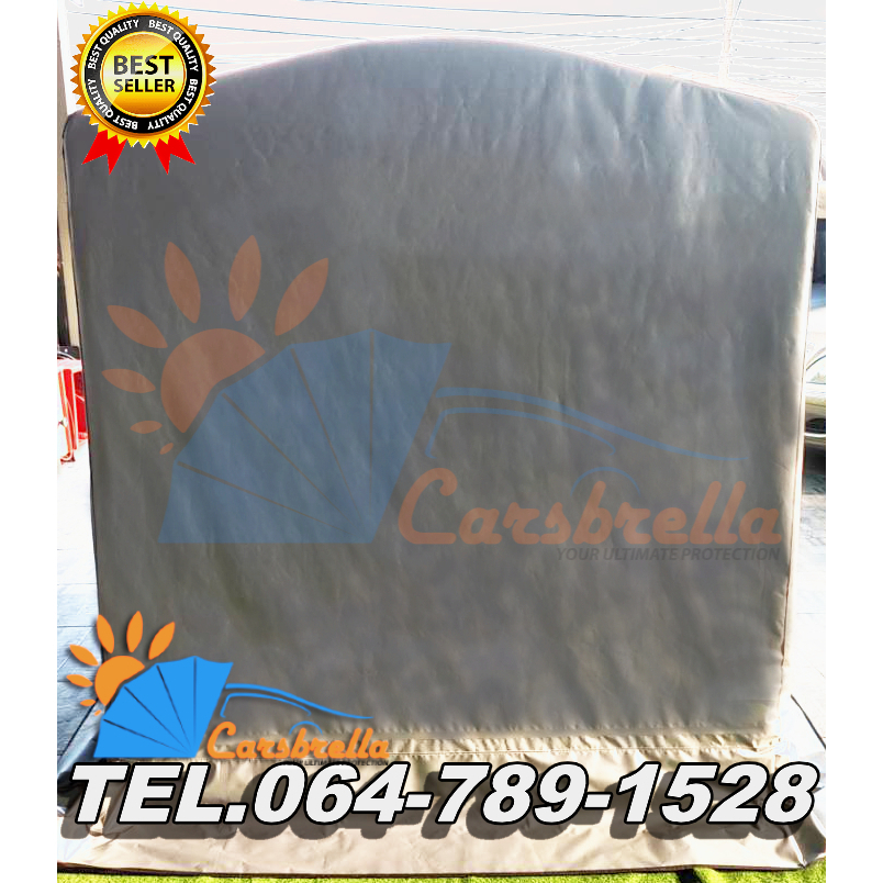 โรงจอดรถสำเร็จรูป-carsbrella-รุ่น-twin-scoot-aluminium-frame