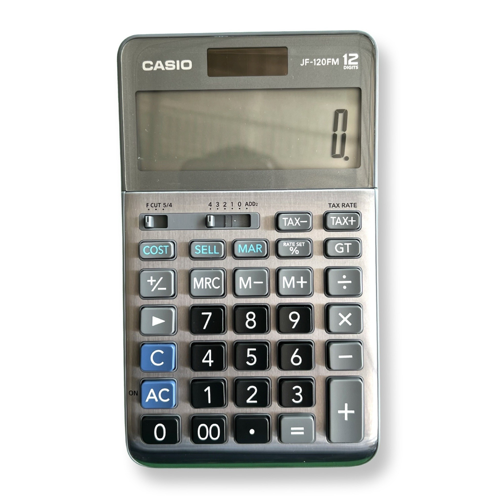 เครื่องคิดเลขคาสิโอ-รุ่น-jf-120fm-สีเทา-casio-calculator