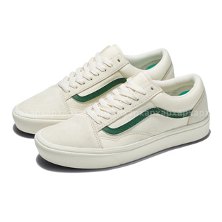 Vans รองเท้าผ้าใบ Old Skool ComfyCush Growing Everyday | White/Green ( VN0007NBWGR )