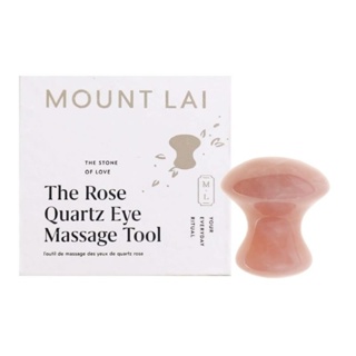 Mount Lai The De Puffing Rose Quartz Eye Massage Tool | Soothe Delicate Skin Around Eye Area กัวซา นวด ตา