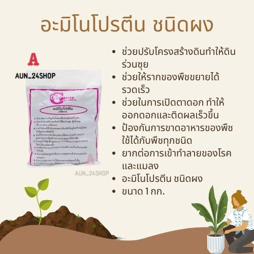 greengarden-อะมิโนโปรตีน-ชนิดผง-1-กิโล-ช่วยเสริมการเจริญเติบโตของพืช-และจุลินทรีย์ในดิน-ช่วยปรับโครงสร้างดินให้ร่วนซุย