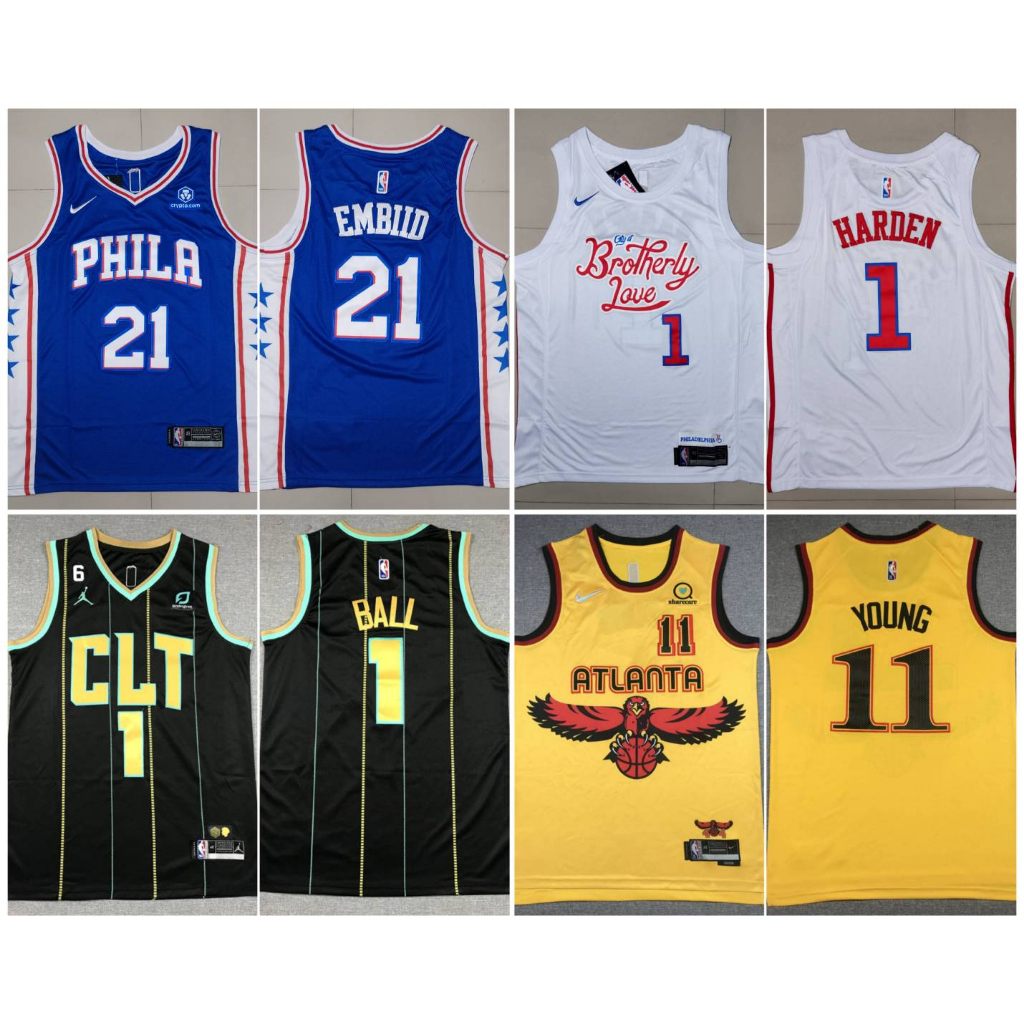 เสื้อบาส-nba-jersey-embiid-harden-lamelo-ball-trey-young-เหมาะเล่นกีฬา-บาส-แฟชั่น-จัดส่งในไทย