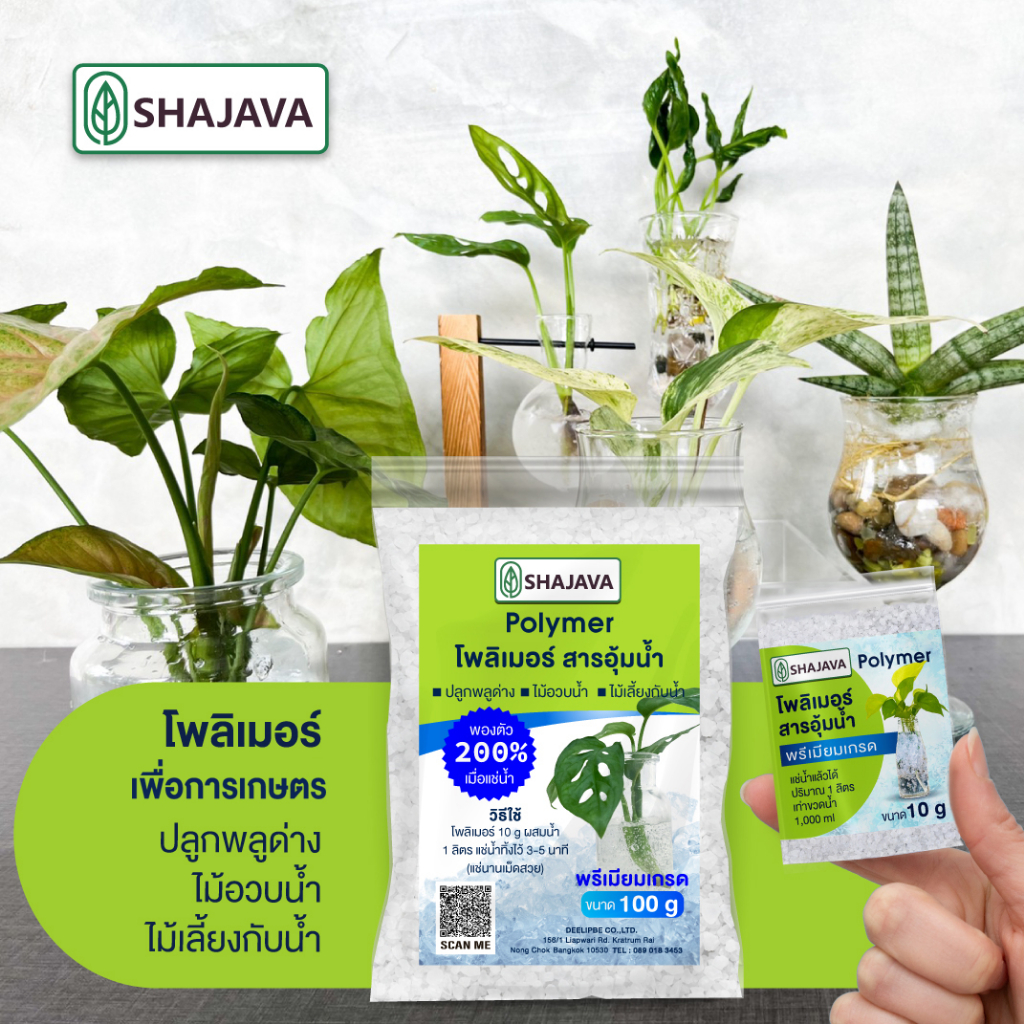 shajava-polymer-โพลิเมอร์-100-g-สารอุ้มน้ำ-เพื่อการเกษตร-พรีเมียมเกรด-ดินโพลิเมอร์-ปลูกพลูด่าง