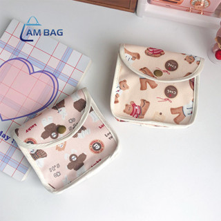 Am Bag ✿ กระเป๋าเก็บผ้าอนามัย ใบใหญ่ใส่ของได้เยอะ กระเป๋าใส่เหรียญ หูฟัง แบบพกพา ลายการ์ตูน ✿