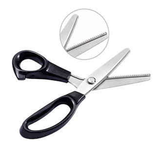 Zigzag scissors stainless steel กรรไกรซิกแซก ขนาด 9 นิ้ว กรรไกรฟันปลา กรรไกรหยัก กรรไกรฟันโค้ง กรรไกรตัดหนัง T2236