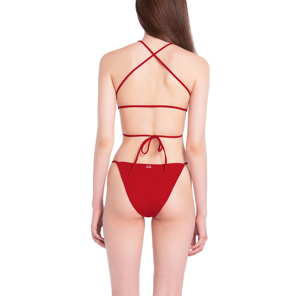 angelys-balek-ชุดว่ายน้ำ-cross-neck-wrap-front-bikini-swimsuit-รุ่นss23sw00108704-สีแดง