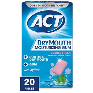 Act หมากฝรั่ง สำหรับท่านที่มีอาการปากแห้ง  Act dry mouth moisturizing gum,bubble fresh