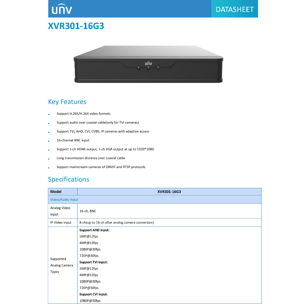 uniview-เซ็ตกล้องวงจรปิดระบบ-hd-5-mp-16-ch-xvr301-16g3-uac-b115-2-8-4-mm-x-16-อุปกรณ์ติดตั้งครบชุดตามภาพ