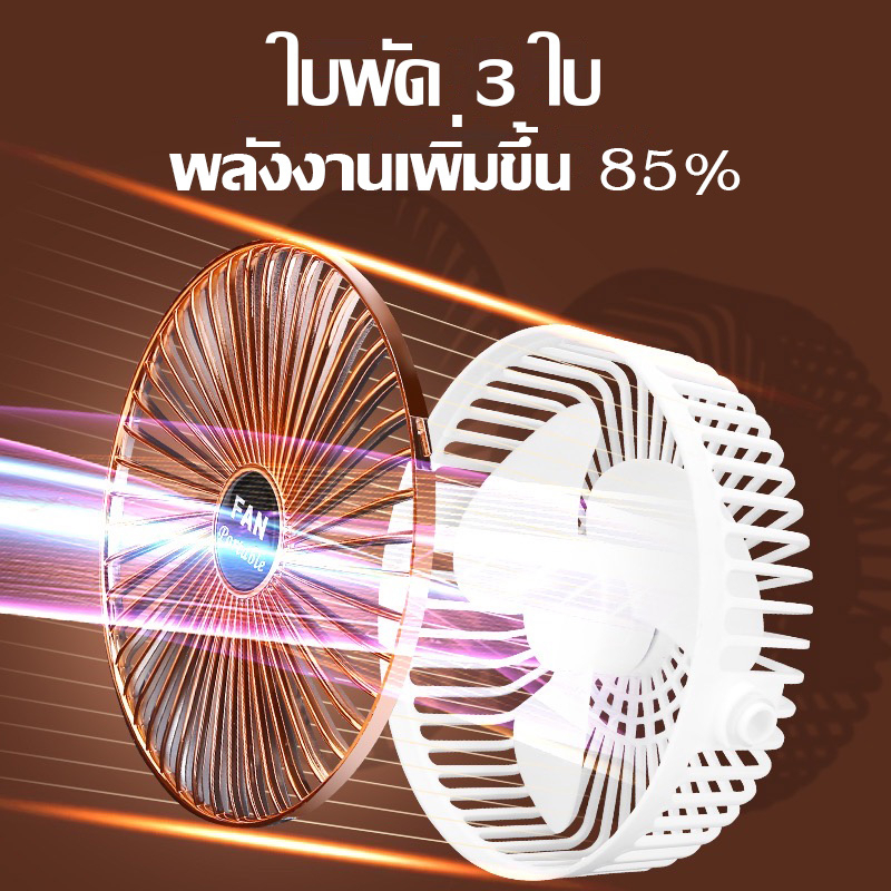 enjoylife-พัดลมตั้งโต๊ะ-พัดลมเล็ก-ชาร์จ-usb-ลมแรง3เท่า-แบตเตอรี่ความจุสูง-6000mah-พัดลมเล็กต้ังโต๊ะ