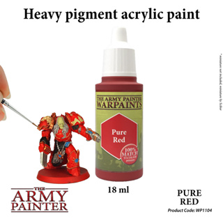 🔥มีของพร้อมส่ง🔥 Army Painter Pure Red AP-WP1104 สีทาโมเดล สีอะคริลิค สูตรน้ำ Water Based Acrylic รุ่นใหม่
