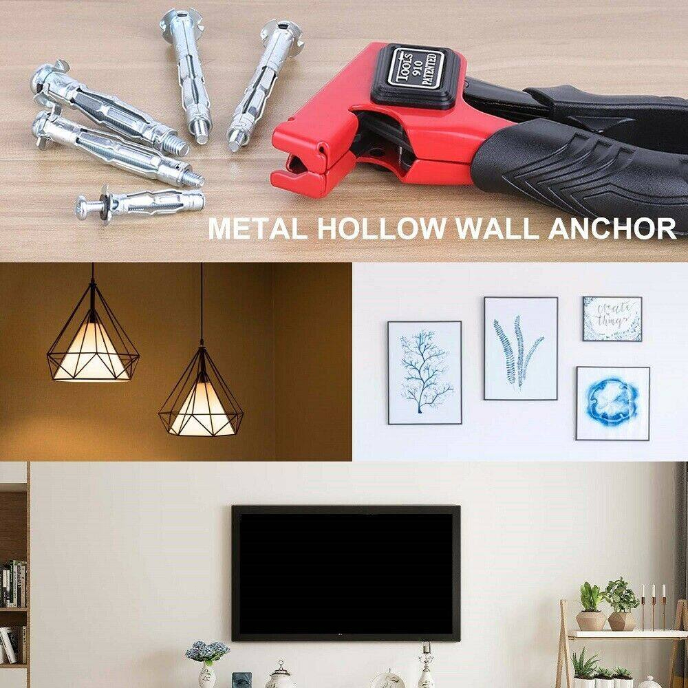Heavy Duty Wall Anchor Gun - Automatic Spring Return Tool For M4 M5 M6 Hollow Bolts