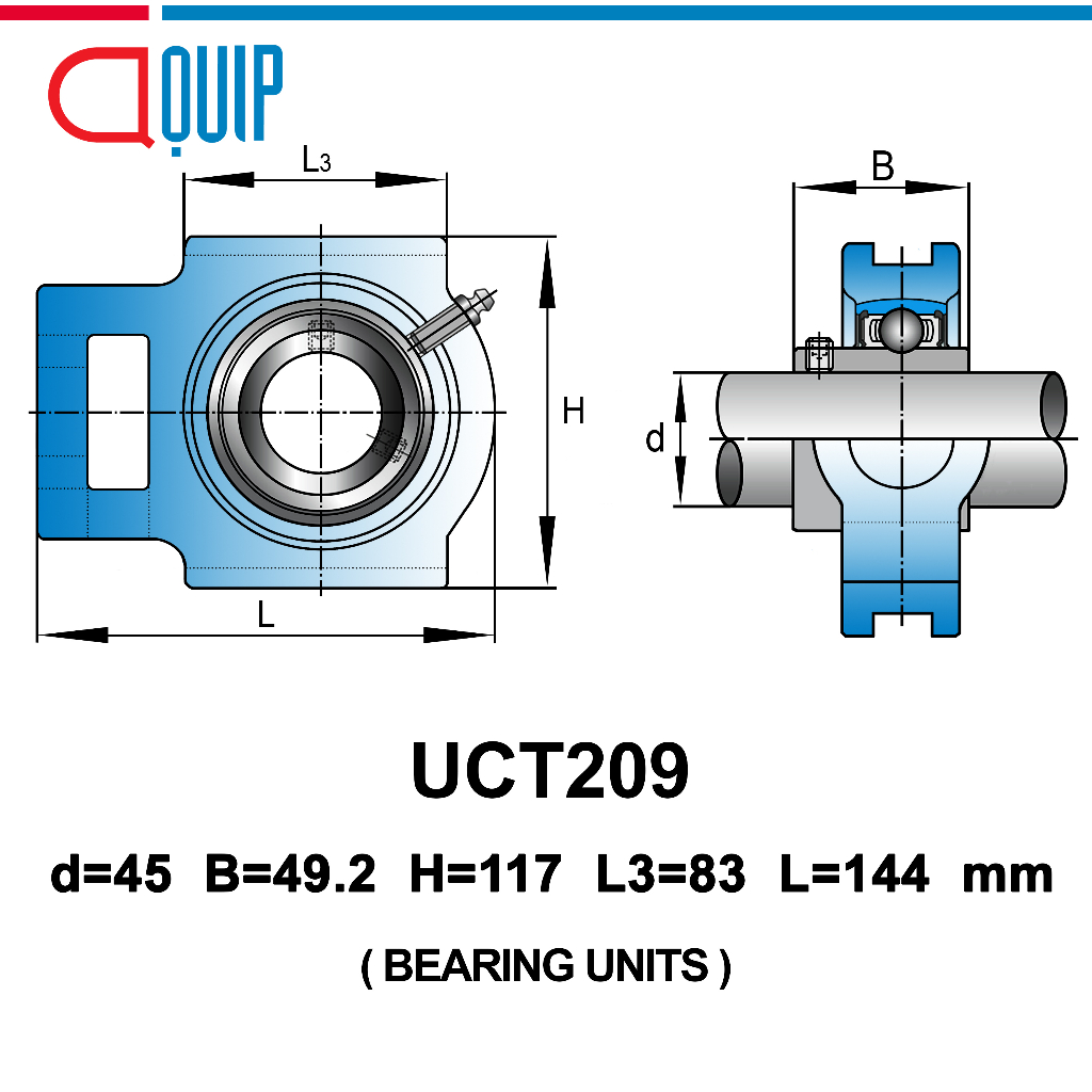 uct209-ubc-ตลับลูกปืนตุ๊กตา-สำหรับงานอุตสาหกรรม-รอบสูง-bearing-units-uct-209-เพลา-45-มม-uc209-t209
