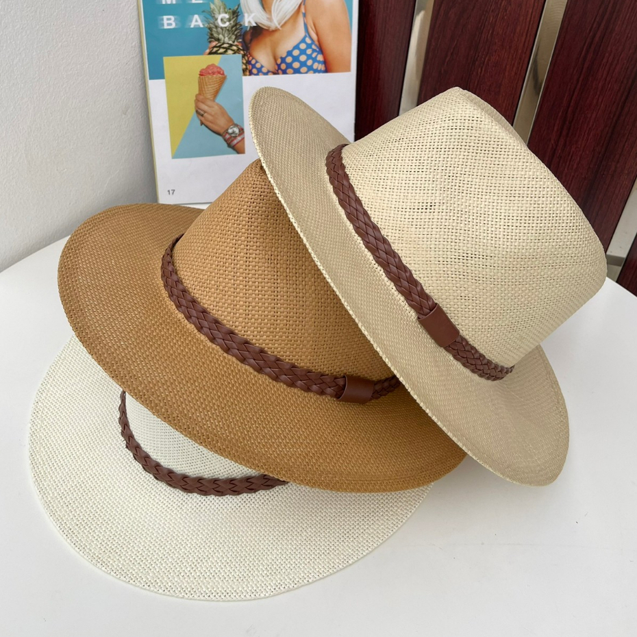 ภาพหน้าปกสินค้า( ลด 50% สูงสุด 100) หมวกสาน หมวกผู้ชายทรงปานามาทรงสวยพร้อมส่งจากไทย  B011