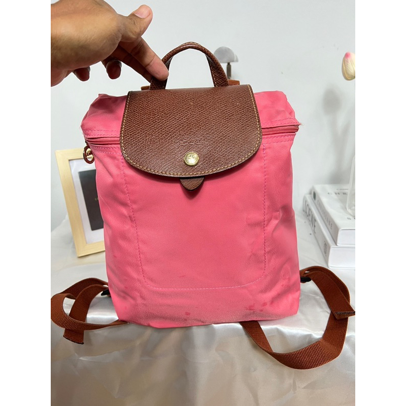 longchamp-backpack-แท้-มือสอง-สีพีช-ส่งต่อ-1-500