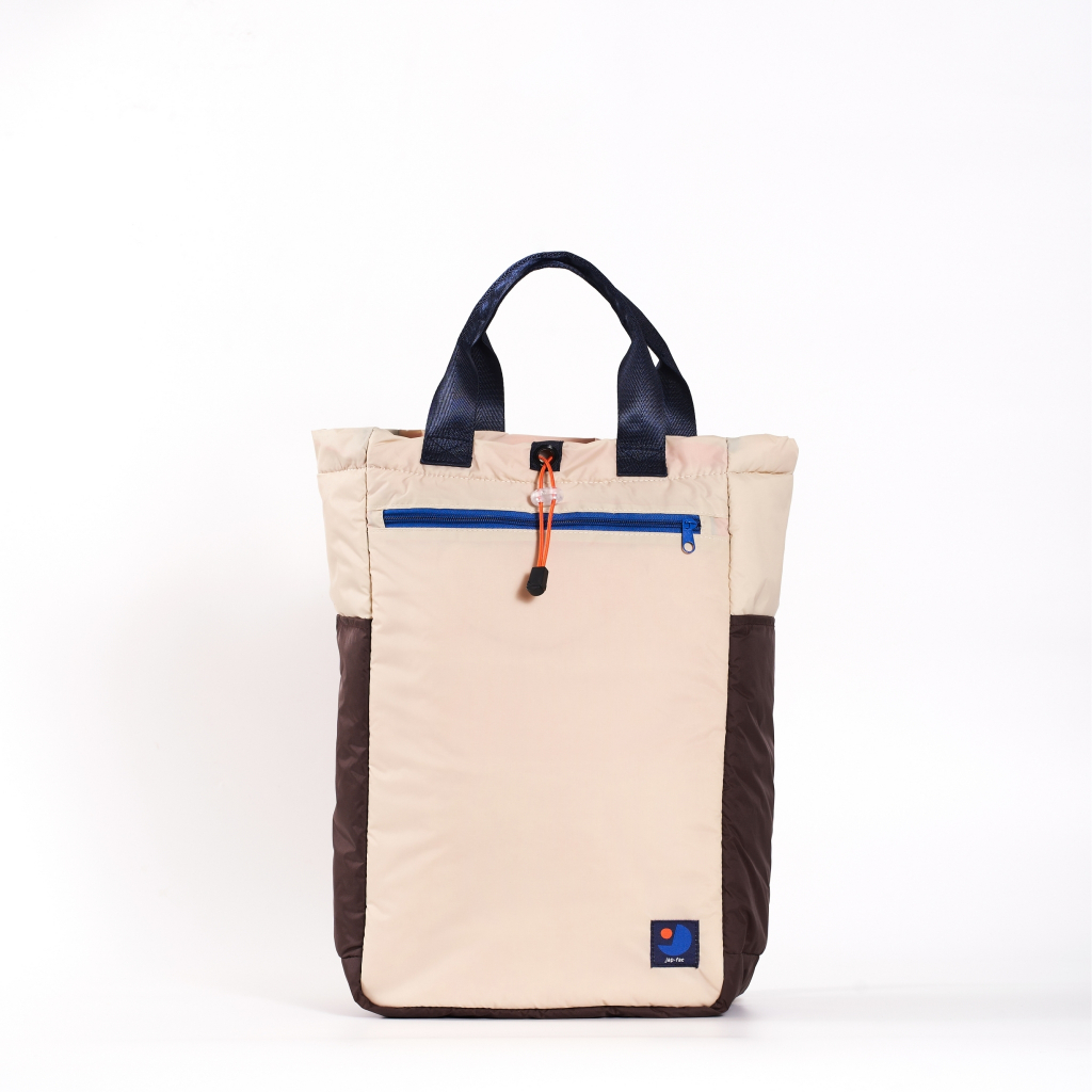 japfac Baggy bag Beige Brown Two tone | Shopee Thailand
