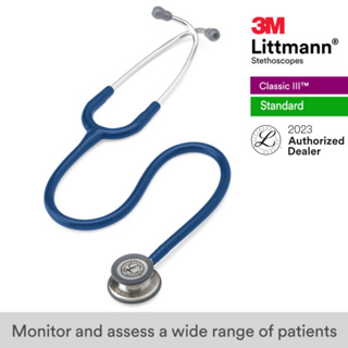 3M Littmann Classic III 27 inch, #5622 (Navy Blue Tube, Standard-Finish Chestpiece Stainless Stem &amp; Eartubes)